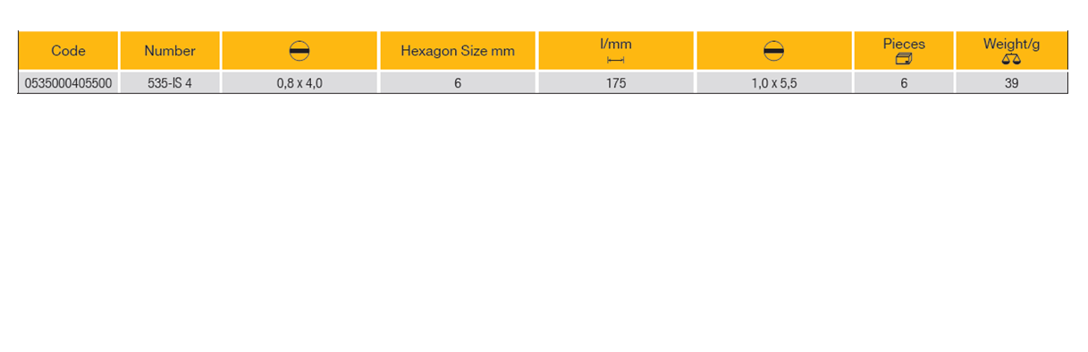 ELORA 535-IS 4 Screwdriver Blade Variant (ELORA Tools) - Premium Screwdriver from ELORA - Shop now at Yew Aik.