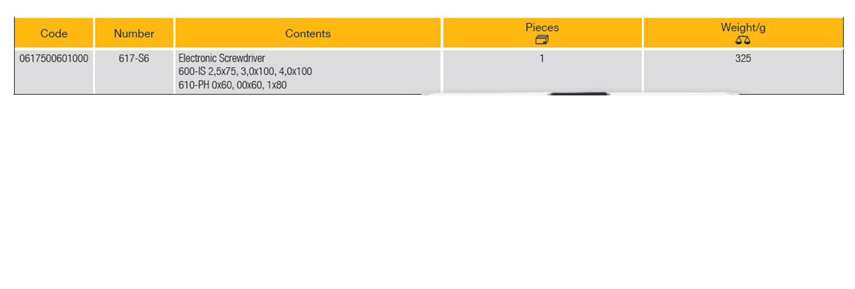 ELORA 617-S6 Electronic Screwdriver Set (ELORA Tools) - Premium Screwdriver Set from ELORA - Shop now at Yew Aik.