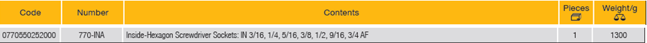ELORA 770-INA 1/2" Hexagon Socket Set Inches 7Pcs (ELORA Tools) - Premium 1/2" Hexagon Socket Set Inches from ELORA - Shop now at Yew Aik.