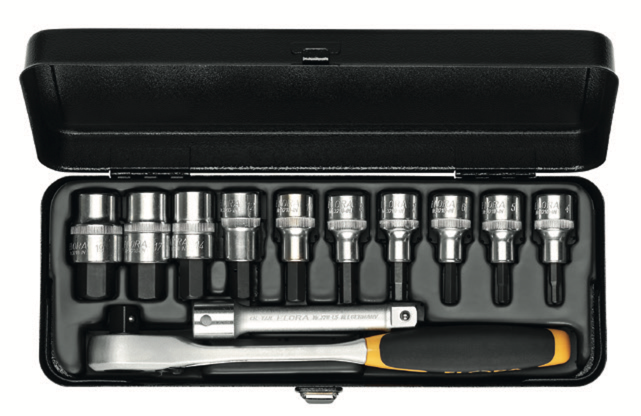 ELORA 770-KINMU/KINMK 1/2" Hexagon Socket Set Metric 12Pcs - Premium 1/2" Hexagon Socket Set Metric from ELORA - Shop now at Yew Aik.
