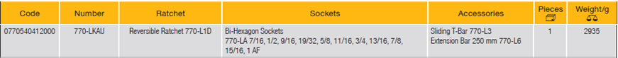 ELORA 770-LKAU 1/2" Bi-Hexagon Socket Set Inches (ELORA Tools) - Premium 1/2" Bi-Hexagon Socket Set Inches from ELORA - Shop now at Yew Aik.