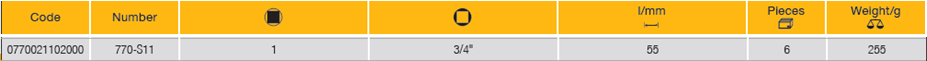 ELORA 770-S11 Socket Converter 1" (ELORA Tools) - Premium Socket Converter from ELORA - Shop now at Yew Aik.
