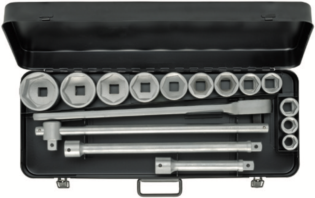 ELORA 770-S12 MU 3/4" Bi-Hexagon Socket Set Metric 16Pcs - Premium 3/4" Bi-Hexagon Socket Set Metric from ELORA - Shop now at Yew Aik.