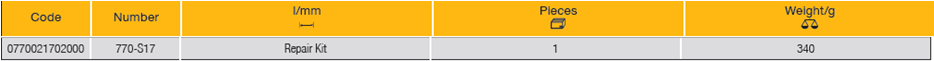 ELORA 770-S17 Repair Kit Push Through Ratchet 3/4" (ELORA Tools) - Premium Through Ratchet from ELORA - Shop now at Yew Aik.