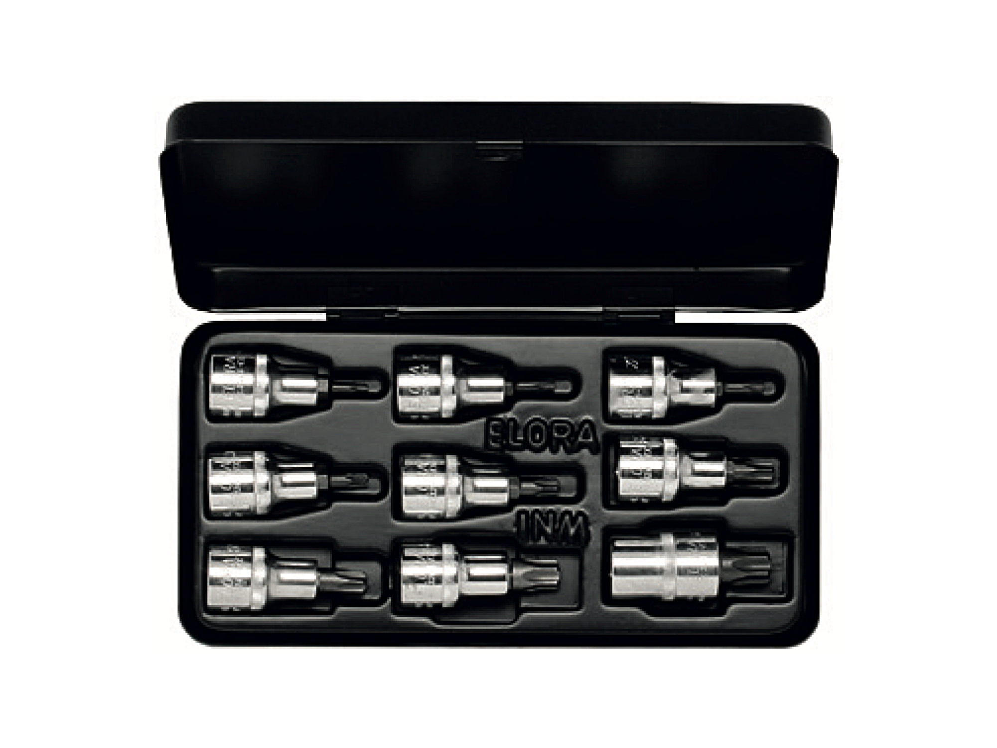 ELORA 770-TX/TTX 1/2" Torx Socket Set 9Pcs (ELORA Tools) - Premium 1/2" Torx Socket Set from ELORA - Shop now at Yew Aik.