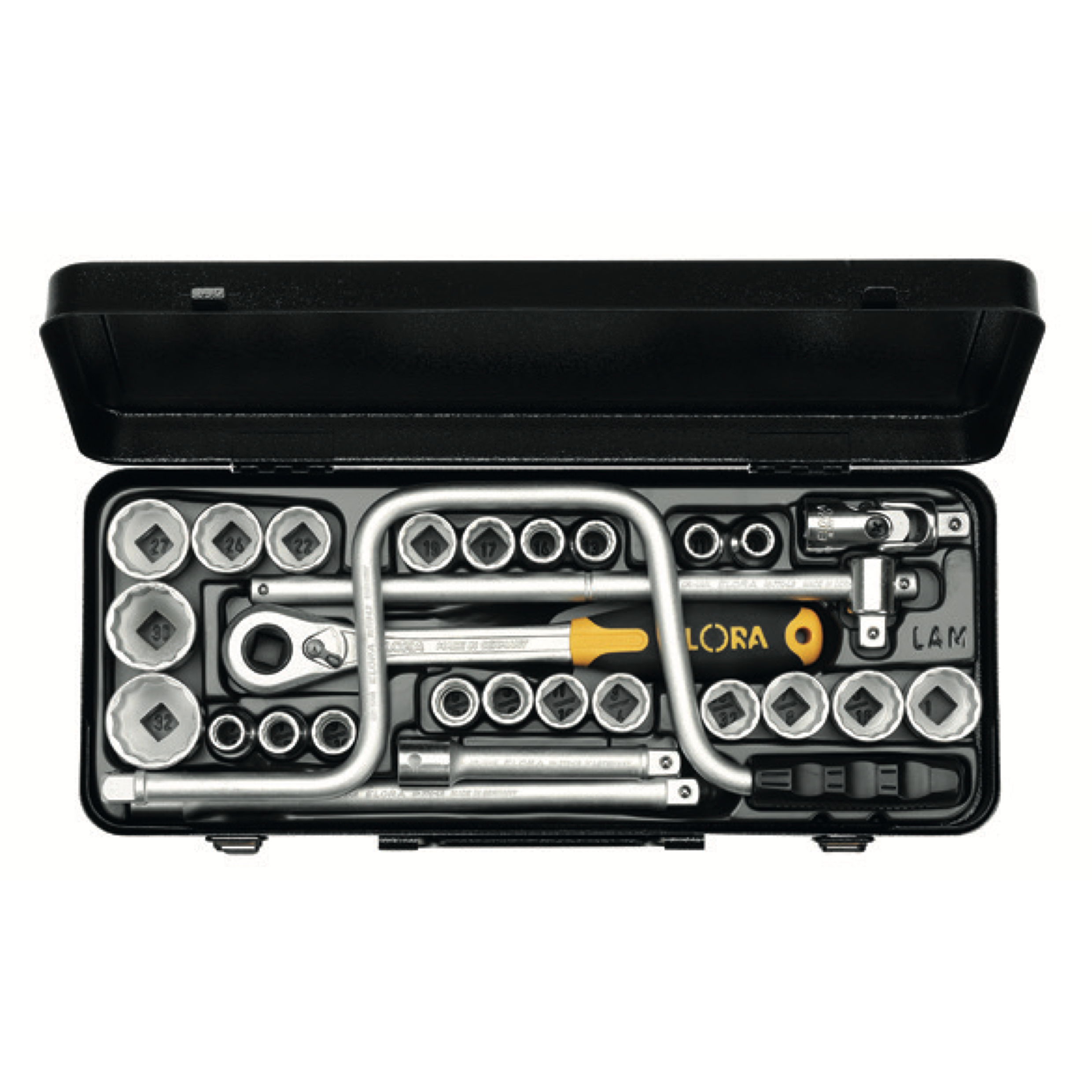 ELORA 771-LAMU 1/2" Hexagon Socket Set Inches 28Pcs - Premium 1/2" Hexagon Socket Set Inches from ELORA - Shop now at Yew Aik.
