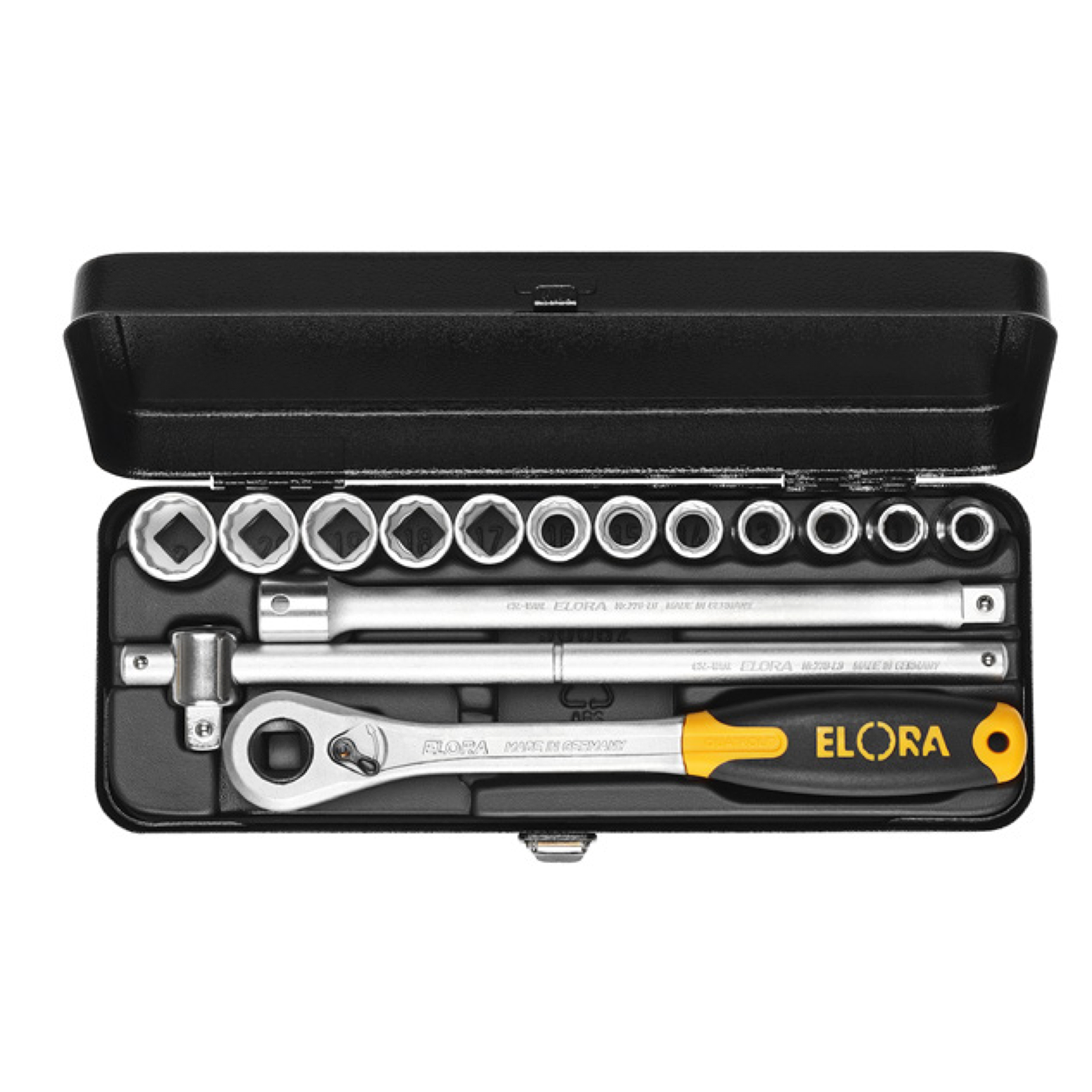 ELORA 771-LKAK 1/2" Hexagon Socket Set Inches 14 Pcs - Premium 1/2" Hexagon Socket Set Inches from ELORA - Shop now at Yew Aik.