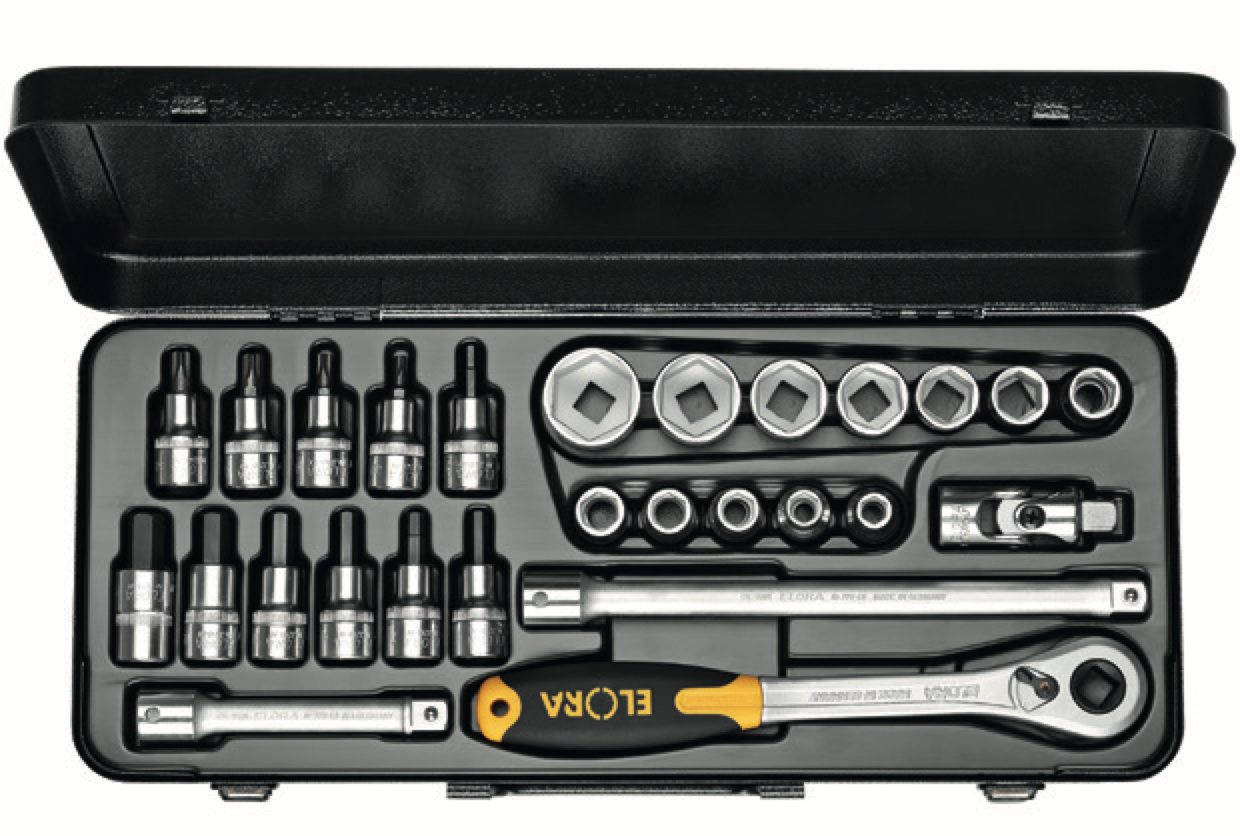 ELORA 771-LMITTXU/XK 1/2" Hexagon Socket Set Metric 30Pcs - Premium 1/2" Hexagon Socket Set Metric from ELORA - Shop now at Yew Aik.
