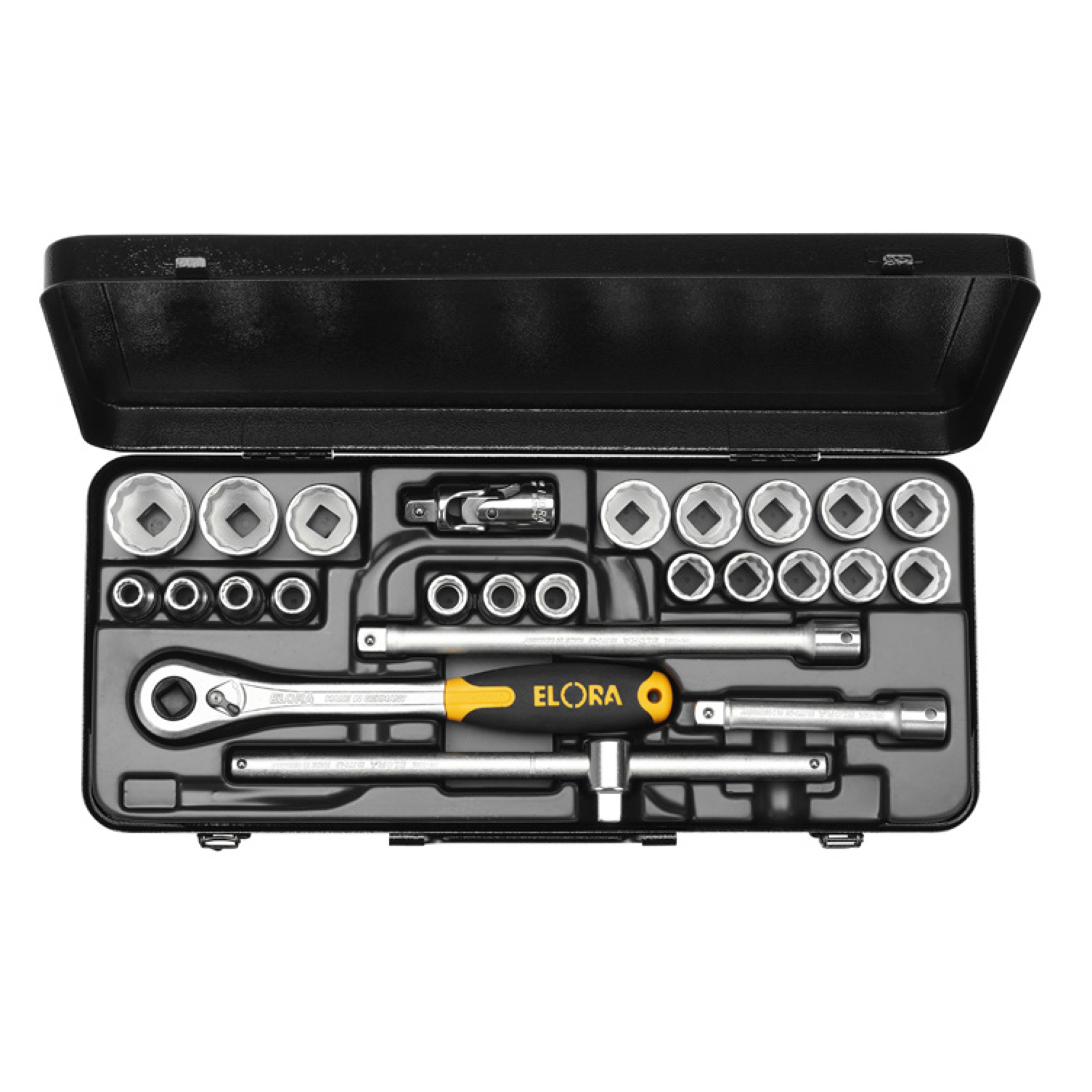 ELORA 771-OKLMK 1/2" Hexagon Socket Set Metric 25Pcs - Premium 1/2" Hexagon Socket Set Metric from ELORA - Shop now at Yew Aik.