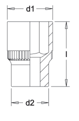 ELORA 780A 1" Bi-Hexagon Socket (ELORA Tools) - Premium 1" Bi-Hexagon Socket from ELORA - Shop now at Yew Aik.
