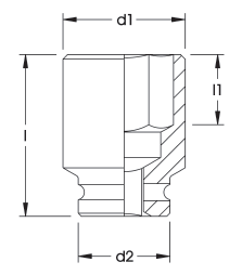 ELORA 790A 1/2" Impact Socket Hexagon Inches (ELORA Tools) - Premium 1/2" Impact Socket from ELORA - Shop now at Yew Aik.