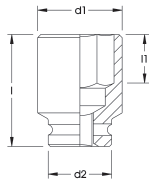ELORA 790LTA 1/2" Impact Socket Extra Deep Hexagon Inches - Premium 1/2" Impact Socket from ELORA - Shop now at Yew Aik.