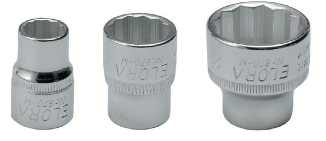 ELORA 870-M 3/8" Bi-Hexagon Socket Metric (ELORA Tools) - Premium 3/8" Bi-Hexagon Socket Metric from ELORA - Shop now at Yew Aik.