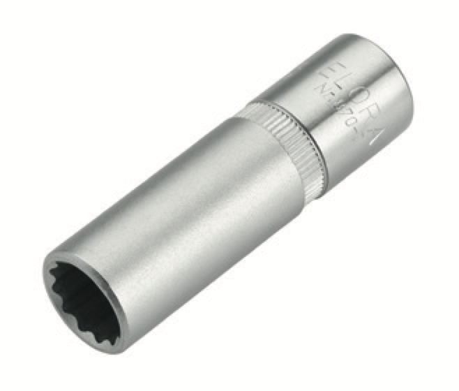 ELORA 870-T 3/8" Bi-Hexagon Socket Extra Deep (ELORA Tools) - Premium 3/8" Bi-Hexagon Socket from ELORA - Shop now at Yew Aik.
