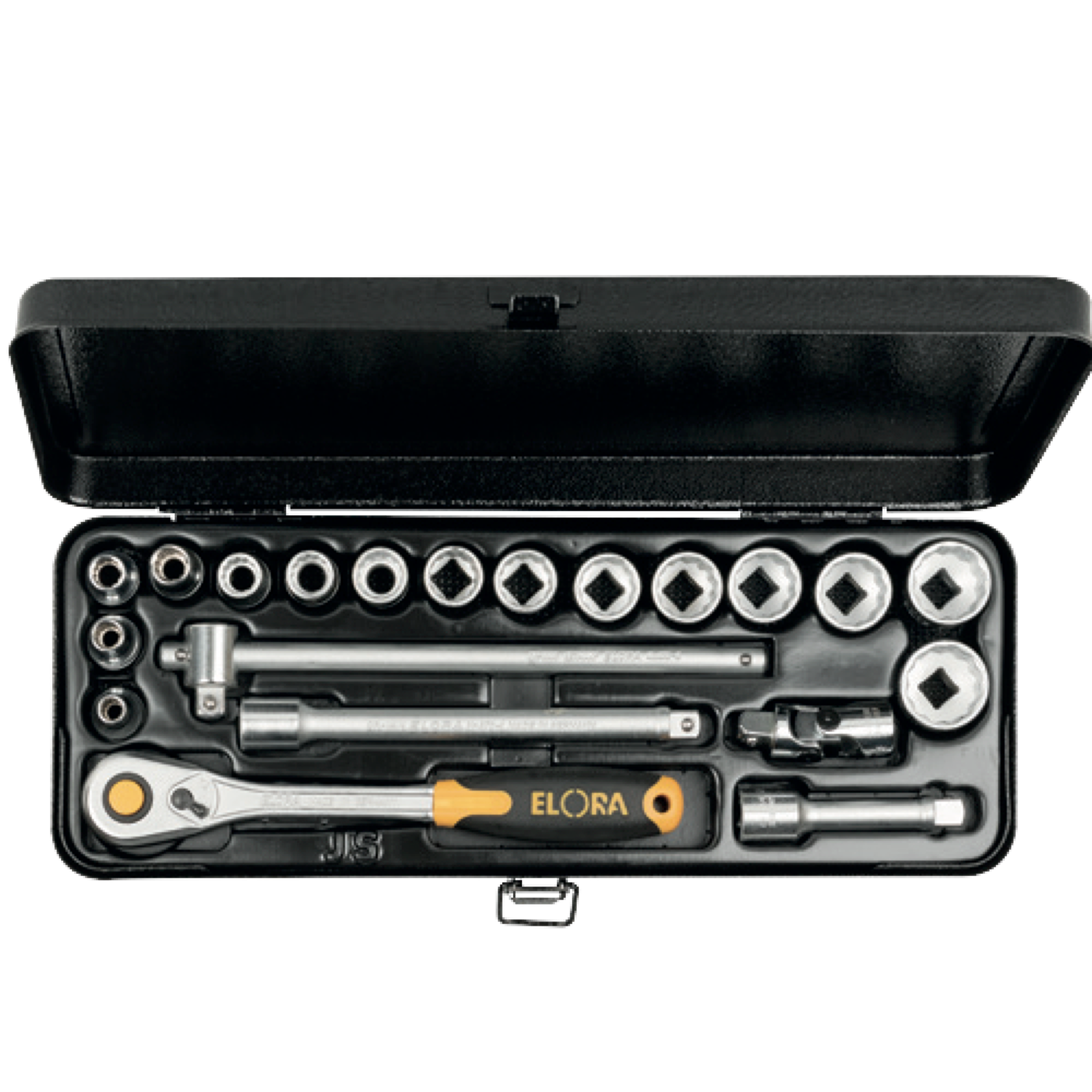 ELORA 871-JSU 3/8" Hexagon Socket Set Metric 20Pcs - Premium 3/8" Hexagon Socket Set Metric from ELORA - Shop now at Yew Aik.