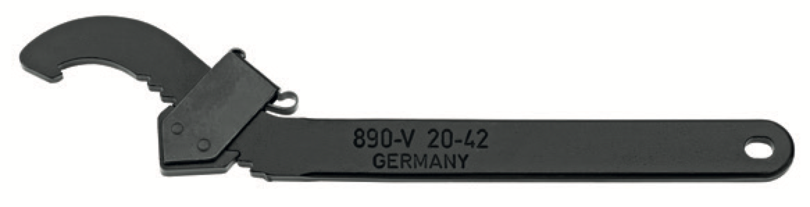 ELORA 890-V Adjustable Hook Wrench With Nose (ELORA Tools) - Premium Adjustable Hook Wrench from ELORA - Shop now at Yew Aik.