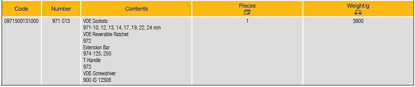 ELORA 971-S13 1/2" VDE Socket Set (ELORA Tools) - Premium 1/2" VDE Socket Set from ELORA - Shop now at Yew Aik.