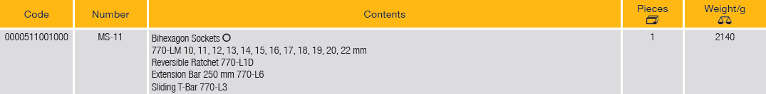 ELORA MS-11 1/2" Module Socket Set (ELORA Tools) - Premium 1/2" Module Socket Set from ELORA - Shop now at Yew Aik.