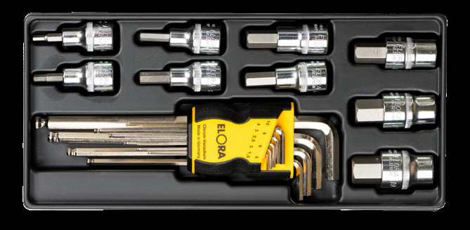 ELORA MS-13 1/2" Module Socket Set Allen Keys (ELORA Tools) - Premium 1/2" Module Socket Set from ELORA - Shop now at Yew Aik.
