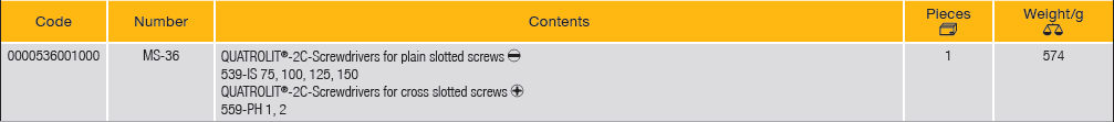 ELORA MS-36 Module 2c Quatrolit Screwdriver (ELORA Tools) - Premium Quatrolit Screwdriver from ELORA - Shop now at Yew Aik.