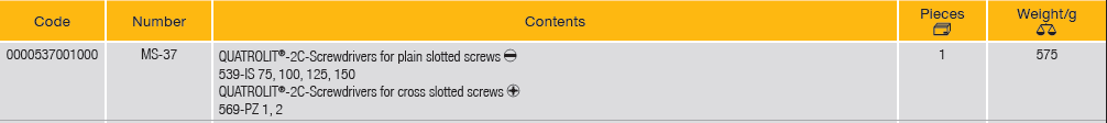 ELORA MS-37 Module 2c Quatrolit Screwdriver (ELORA Tools) - Premium Quatrolit Screwdriver from ELORA - Shop now at Yew Aik.