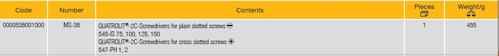 ELORA MS-38 Module 2c Quatrolit Screwdriver (ELORA Tools) - Premium Quatrolit Screwdriver from ELORA - Shop now at Yew Aik.
