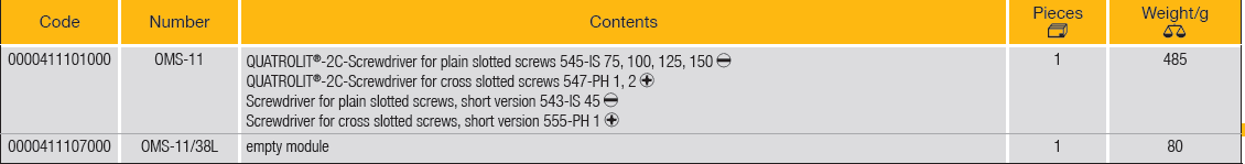 ELORA OMS-11 Module 2c Quatrolit Screwdriver (ELORA Tools) - Premium Quatrolit Screwdriver from ELORA - Shop now at Yew Aik.