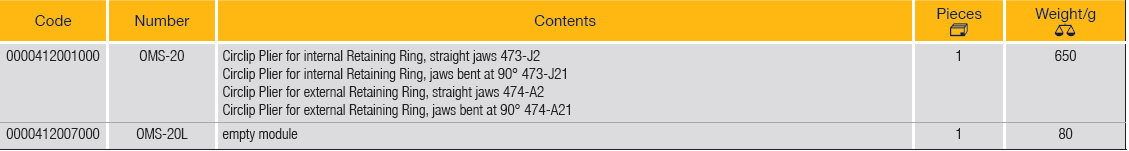 ELORA OMS-20 Module-Circlip Plier (ELORA Tools) - Premium Circlip Plier from ELORA - Shop now at Yew Aik.