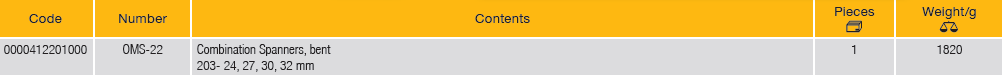 ELORA OMS-22 Module-Combination Spanner, Bent (ELORA Tools) - Premium Combination Spanner from ELORA - Shop now at Yew Aik.