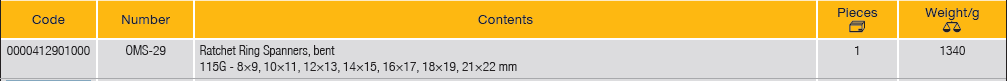 ELORA OMS-29 Module Ring Ratchet Spanner, Bent (ELORA Tools) - Premium Ring Ratchet Spanner from ELORA - Shop now at Yew Aik.