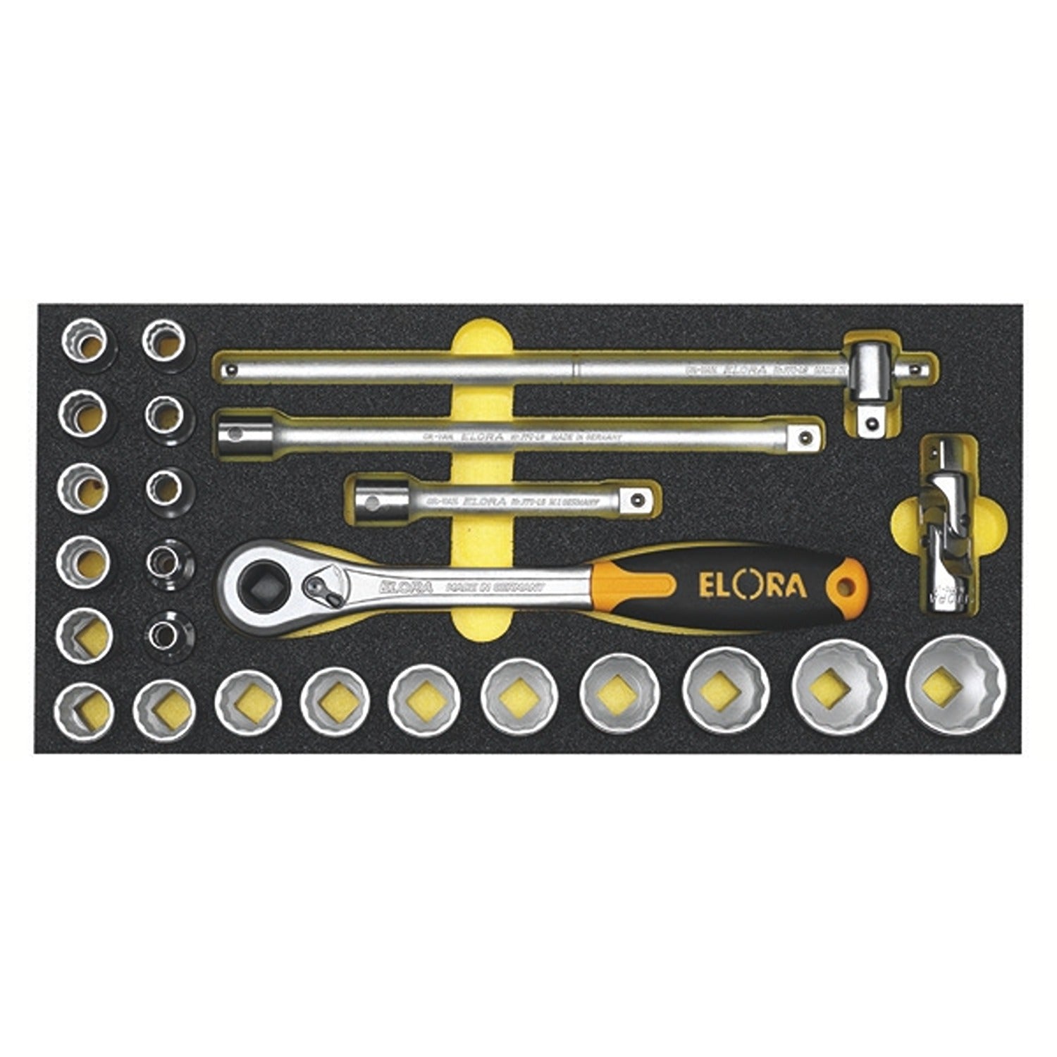 ELORA OMS-3/4L 1/2" Module Socket Set Empty Module (ELORA Tools) - Premium 1/2" Module Socket Set from ELORA - Shop now at Yew Aik.