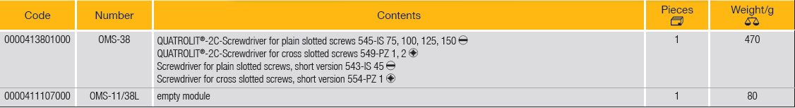 ELORA OMS-38 Module 2c Quatrolit Screwdriver (ELORA Tools) - Premium Quatrolit Screwdriver from ELORA - Shop now at Yew Aik.