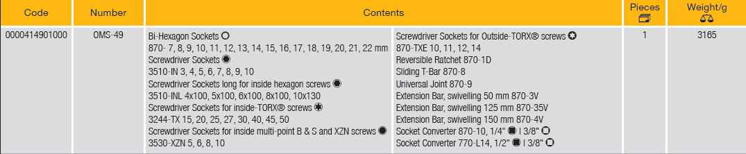 ELORA OMS-49 3/8" Module Socket Set (ELORA Tools) - Premium 3/8" Module Socket Set from ELORA - Shop now at Yew Aik.