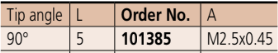 MITUTOYO 101385 Conical Point 90 Degree Contact Point 5mm - Premium Conical Point from MITUTOYO - Shop now at Yew Aik.