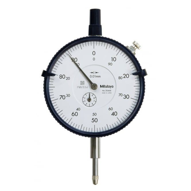MITUTOYO 3046S 10mm Large Dial Face and Long Stroke Type Metric - Premium Large Dial Face from MITUTOYO - Shop now at Yew Aik.