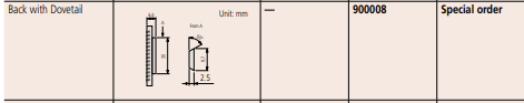 MITUTOYO 900008 Optional Indicator Accessory - Back with Dovetail - Premium Indicator Accessory from MITUTOYO - Shop now at Yew Aik.