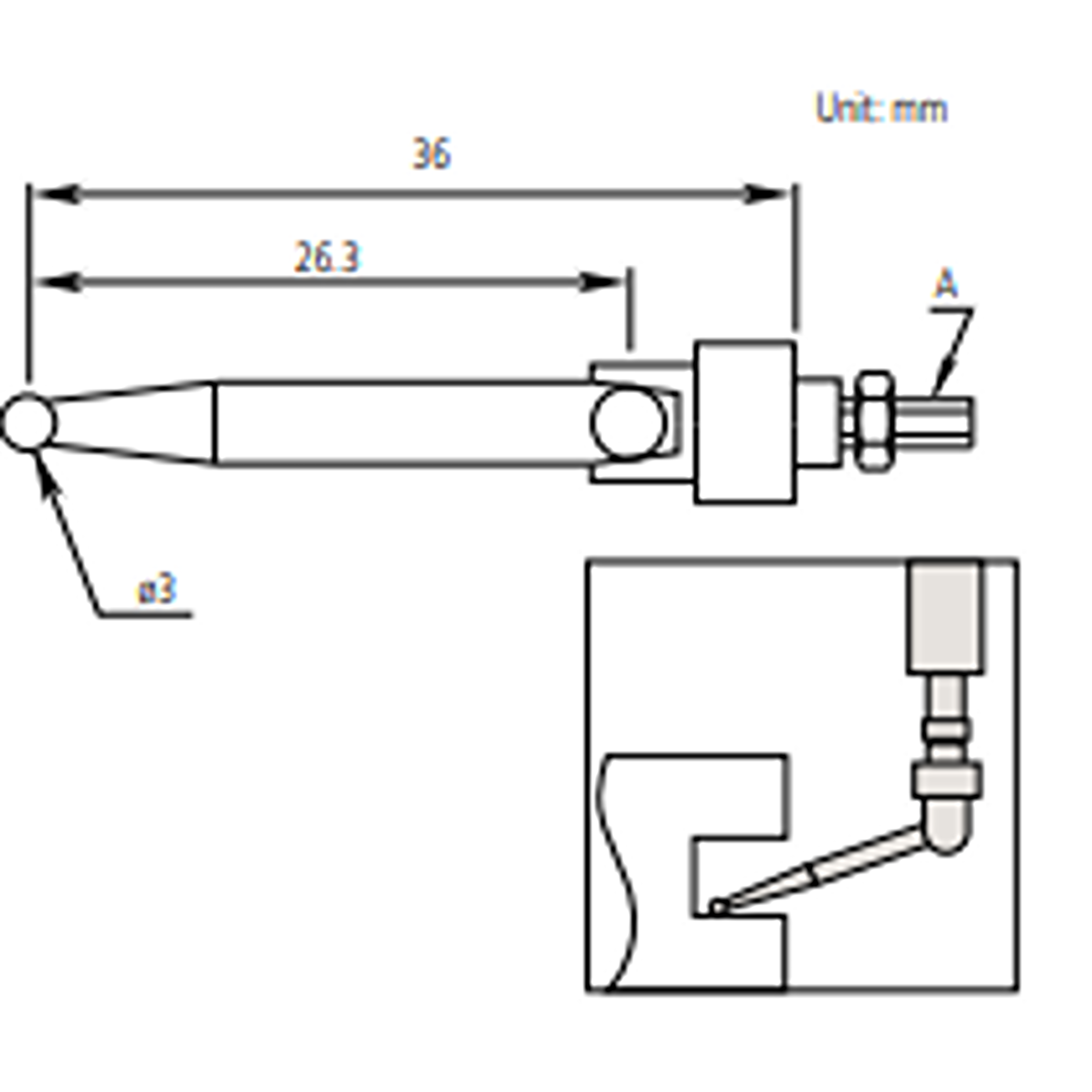 MITUTOYO 90039 Optional Accessory - Lever Point (MITUTOYO Tools) - Premium Lever Point from MITUTOYO - Shop now at Yew Aik.