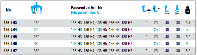 NEXUS 136-LH3/4/5/6/7 3-Arm Puller Legs - Premium 3-Arm Puller Legs from NEXUS - Shop now at Yew Aik.