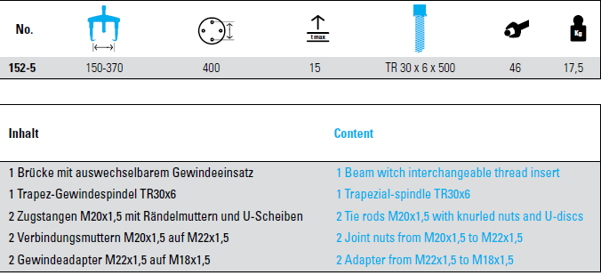 NEXUS 152-5 Puller Set With Truck Hub Units - Premium Puller Set from NEXUS - Shop now at Yew Aik.