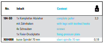 NEXUS 184-SD Universal Puller Set For Vibration Dampers - Premium Universal Puller Set For Vibration Dampers from NEXUS - Shop now at Yew Aik.
