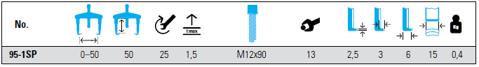 NEXUS 95-1SP KRALLEX SLIM 2-Arm Puller With Integrated Leg-Clamp - Premium 2-Arm Puller from NEXUS - Shop now at Yew Aik.