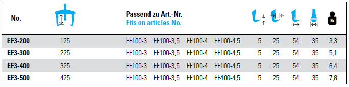 NEXUS EF3-200/300/400/500 2-Arm Puller Legs Pair - Premium 2-Arm Puller from NEXUS - Shop now at Yew Aik.