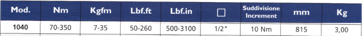 TECNOGI 1040 Mechanical Torque Wrench 815mm (TECNOGI Tools) - Premium Mechanical Torque Wrench from TECNOGI - Shop now at Yew Aik.