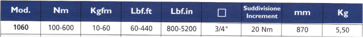 TECNOGI 1060 Mechanical Torque Wrench 870mm (TECNOGI Tools) - Premium Mechanical Torque Wrench from TECNOGI - Shop now at Yew Aik.