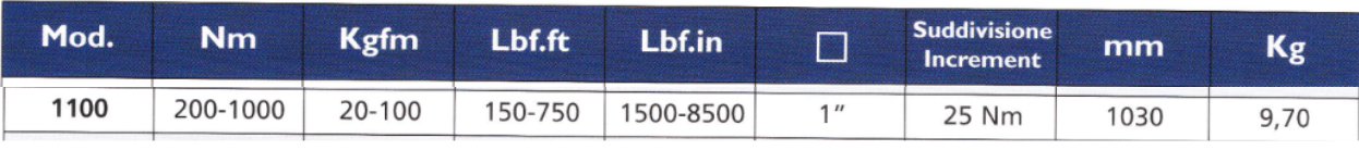 TECNOGI 1100 Mechanical Torque Wrench 25 Nm (TECNOGI Tools) - Premium Mechanical Torque Wrench from TECNOGI - Shop now at Yew Aik.