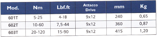 TECNOGI 603T Torque Wrench For Production Lines 20 - 120 Nm - Premium Torque Wrench from TECNOGI - Shop now at Yew Aik.