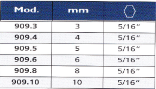 TECNOGI 909 5/16" Drive Hex Head Insert Bit (TECNOGI Tools) - Premium 5/16" Drive Hex Head Insert Bit from TECNOGI - Shop now at Yew Aik.