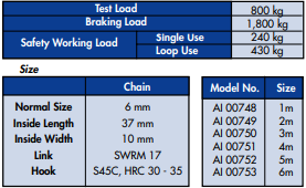 YEW AIK AI 00748 - AI 00753 Scaffold Chain - Premium Scaffold Chain from YEW AIK - Shop now at Yew Aik.