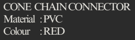 YEW AIK Cone Chain Connector PVC Red (YEW AIK Tools) - Yew Aik (S) Pte Ltd