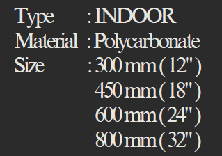 YEW AIK Convex Mirror Indoor Polycarbonate (YEW AIK Tools) - Yew Aik (S) Pte Ltd